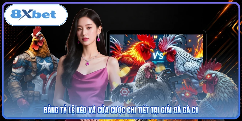 Bảng tỷ lệ kèo và cửa cược chi tiết tại giải đá gà C1